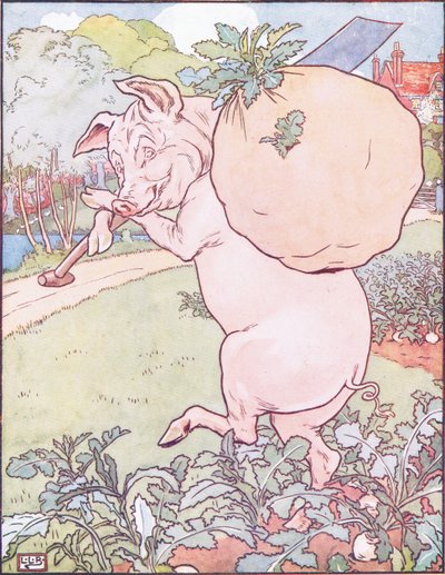 The Little Pig Got Up at Five and Got the Turnips by Leonard Leslie Brooke